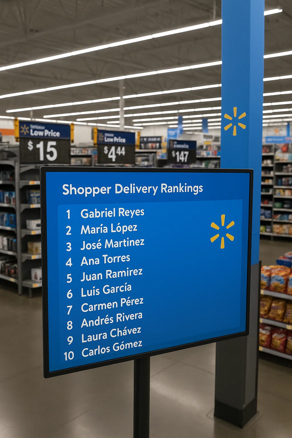 Ranking de shoppers en tienda